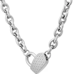 BOSS Stainless Steel Heart Link Ladies Necklace