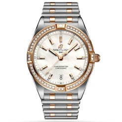 Breitling Chronomat 32mm Stainless Steel and 18ct Rose Gold Diamond Ladies Watch
