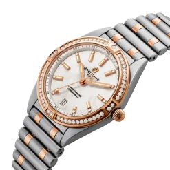 Breitling Chronomat 32mm Stainless Steel and 18ct Rose Gold Diamond Ladies Watch