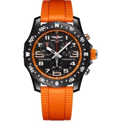 Breitling Endurance Pro 44mm Chronograph Orange Rubber Strap Men's Watch