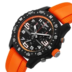 Breitling Endurance Pro 44mm Chronograph Orange Rubber Strap Men's Watch