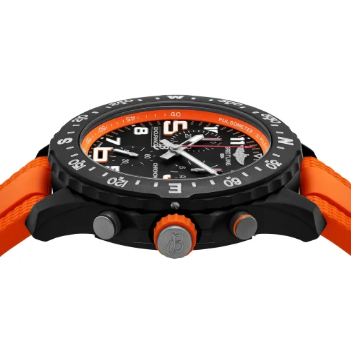 Breitling Endurance Pro 44mm Chronograph Orange Rubber Strap Men's Watch