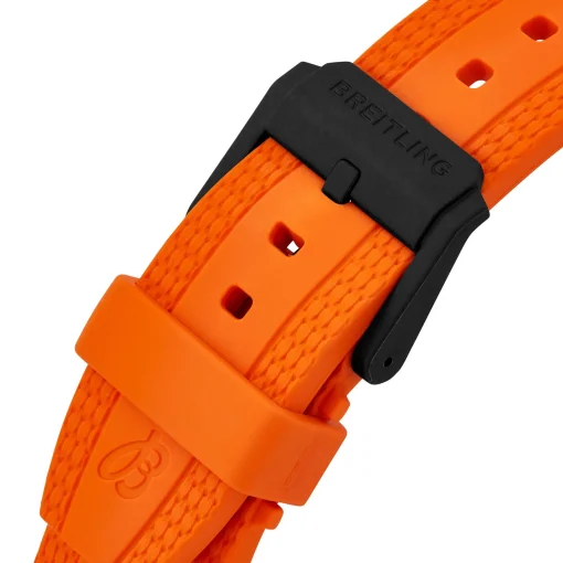 Breitling Endurance Pro 44mm Chronograph Orange Rubber Strap Men's Watch