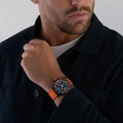 Breitling Endurance Pro 44mm Chronograph Orange Rubber Strap Men's Watch