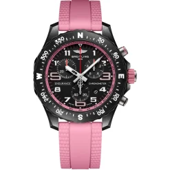 Breitling Endurance Pro 38mm Chronograph Pink Rubber Strap Ladies Watch
