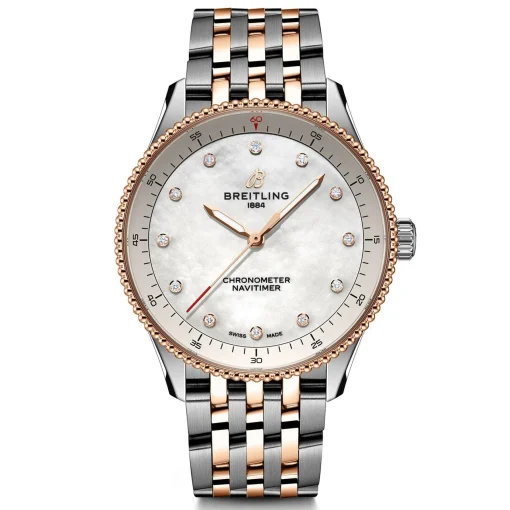 Breitling Navitimer 32mm Stainless Steel and 18ct Rose Gold Ladies Watch