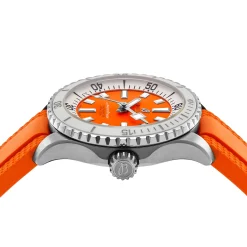 Breitling Superocean Automatic 36mm Orange Rubber Strap Ladies Watch
