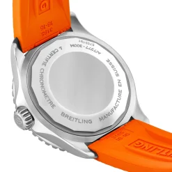 Breitling Superocean Automatic 36mm Orange Rubber Strap Ladies Watch