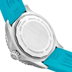 Breitling Superocean Automatic 36mm Turquoise Rubber Strap Ladies Watch