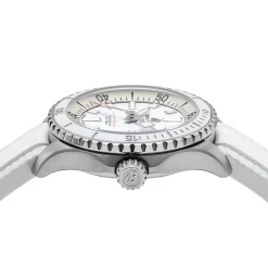 Breitling Superocean Automatic 36mm White Rubber Strap Ladies Watch