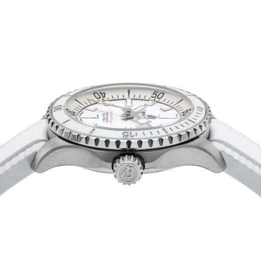 Breitling Superocean Automatic 36mm White Rubber Strap Ladies Watch