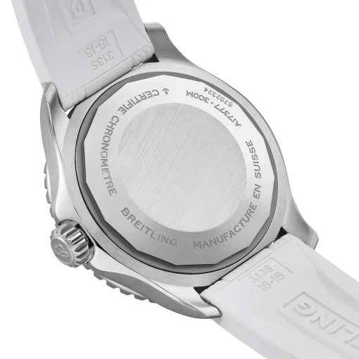 Breitling Superocean Automatic 36mm White Rubber Strap Ladies Watch