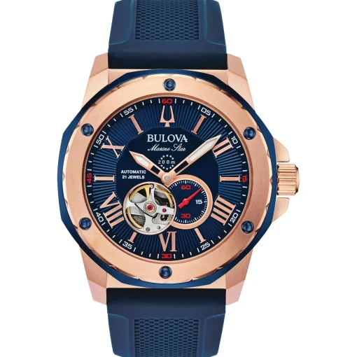 Bulova Marine Star 45mm Rose Gold Plated Automatic Men's Watch