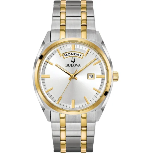 Bulova Surveyor 39mm Stainless Steel and Yellow Gold Tone Men’s Watch