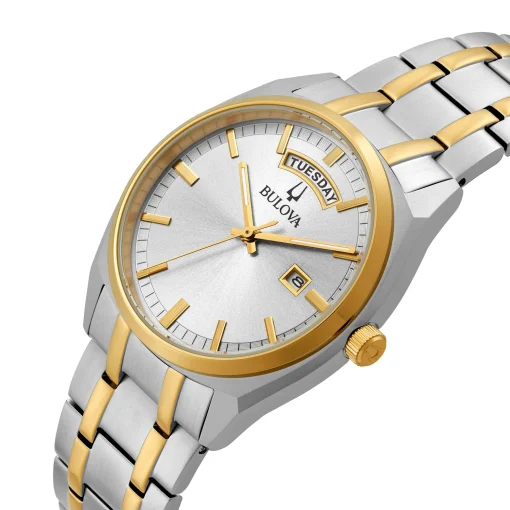 Bulova Surveyor 39mm Stainless Steel and Yellow Gold Tone Men’s Watch