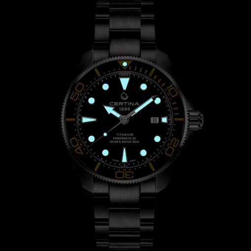Certina DS Action Diver Powermatic 80 43mm Titanium Automatic Men’s Watch