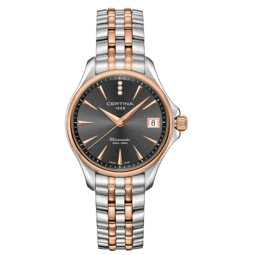 Certina DS Action 33.8mm Stainless Steel and Rose Gold Plated Diamond Ladies Watch