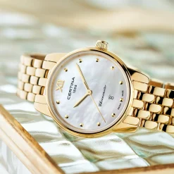 Certina DS-8 27mm Yellow Gold Plated Mother of Pearl Ladies Watch