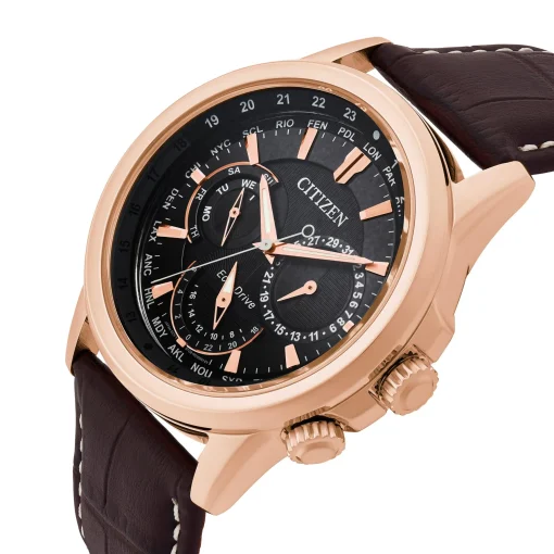 Citizen Calendrier 44mm Rose Gold Tone Chronograph Eco-Drive Men’s Watch