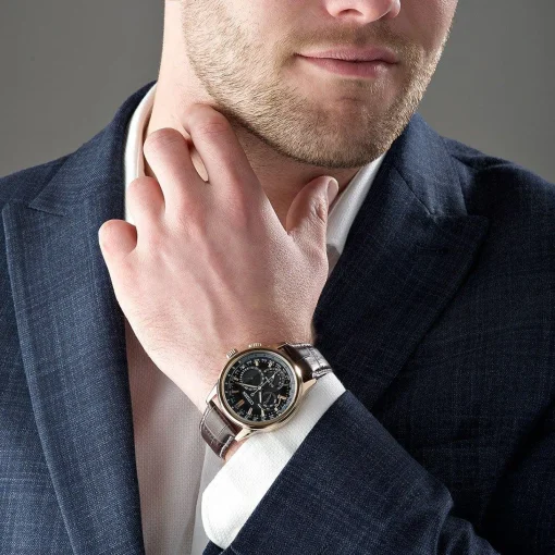 Citizen Calendrier 44mm Rose Gold Tone Chronograph Eco-Drive Men’s Watch
