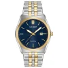 Citizen Eco-Drive Gold Tone and Stainless Steel Men's Watch