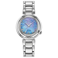 Citizen L Arcly 30mm Stainless Steel Diamond Mother of Pearl Eco-Drive Ladies Watch