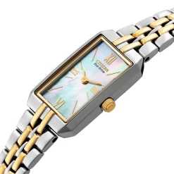 Citizen Silhouette 26mm Stainless Steel and Yellow Gold Tone Mother of Pearl Eco Drive Ladies Watch