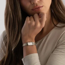 Citizen Silhouette 26mm Stainless Steel and Yellow Gold Tone Mother of Pearl Eco Drive Ladies Watch