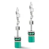Coeur De Lion GeoCUBE Green Crystal Drop Earrings