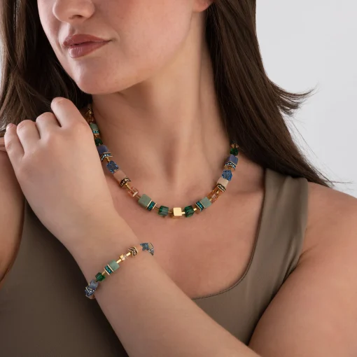 Coeur De Lion GeoCUBE Precious Fusion Yellow Gold Tone Bracelet