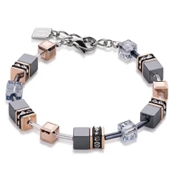 Coeur De Lion GeoCUBE Rose Gold Plated Bracelet