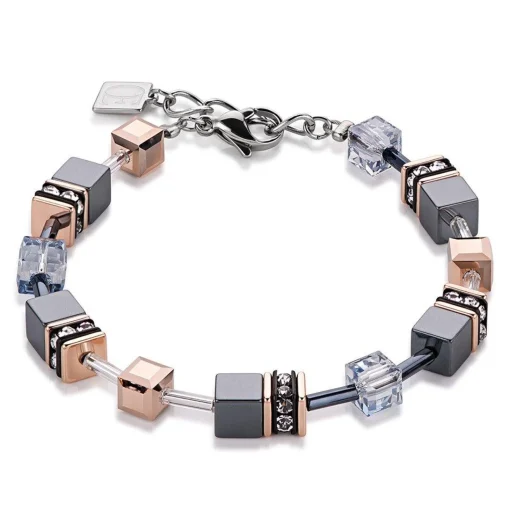 Coeur De Lion GeoCUBE Rose Gold Plated Bracelet