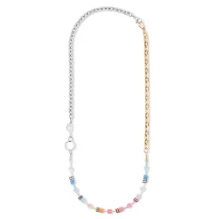Coeur De Lion GeoCUBE Yellow Gold Tone Layered Necklace