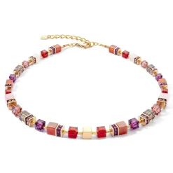 Coeur De Lion GeoCUBE Yellow Gold Tone Necklace