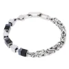 Coeur De Lion Stainless Steel Onyx Men’s Bracelet