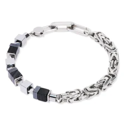 Coeur De Lion Stainless Steel Onyx Men’s Bracelet