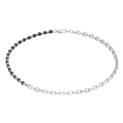 Coeur De Lion Stainless Steel Onyx Men’s Necklace
