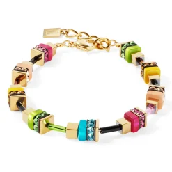 Coeur De Lion Yellow Gold Tone GeoCUBE Bracelet