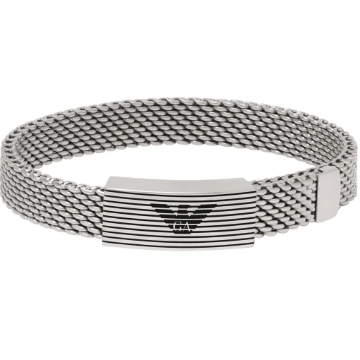Emporio Armani Eagle Stainless Steel Logo Bracelet