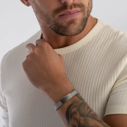 Emporio Armani Eagle Stainless Steel Logo Bracelet