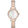 Emporio Armani 32mm Stainless Steel and Rose Gold Tone Crystal Ladies Watch