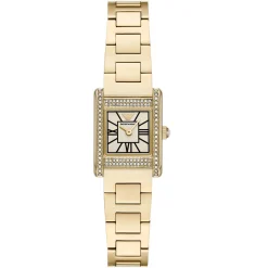 Emporio Armani 26mm Yellow Gold Tone Crystal Mother of Pearl Ladies Watch