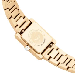 Emporio Armani 26mm Yellow Gold Tone Crystal Mother of Pearl Ladies Watch