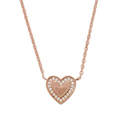 Emporio Armani Rose Gold Plated Heart Necklace