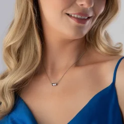 Emporio Armani Silver Cubic Zirconia Ladies Necklace