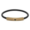 Emporio Armani Stainless Steel Black Bracelet