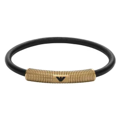Emporio Armani Stainless Steel Black Bracelet