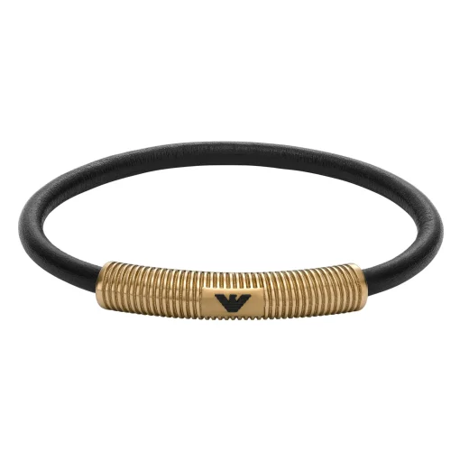 Emporio Armani Stainless Steel Black Bracelet