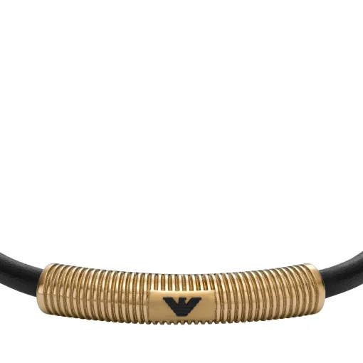 Emporio Armani Stainless Steel Black Bracelet