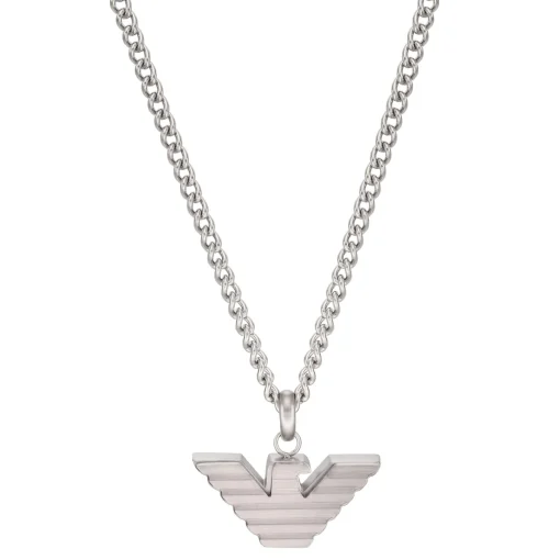 Emporio Armani Stainless Steel Logo Men’s Necklace